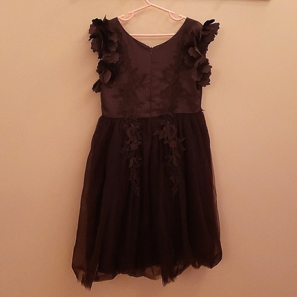 Just Couture Girls Petal Sleeve Dress - Picture 5 of 9